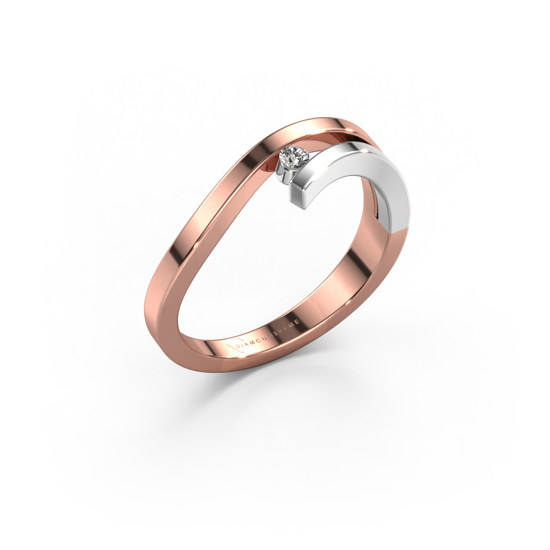 Image of Ring Evalyn 1 585 rose gold Diamond 0.03 crt