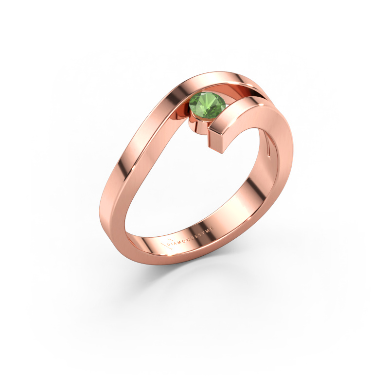 Bild av Ring Evalyn 1 585 roséguld Grön turmalin 3.7 mm