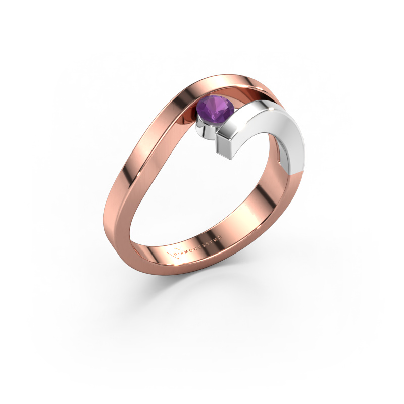 Image of Ring Evalyn 1 585 rose gold Amethyst 3.7 mm