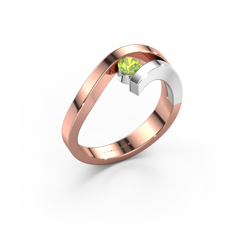Bild von Ring Evalyn 1 585 Roségold Peridot 3.7 mm