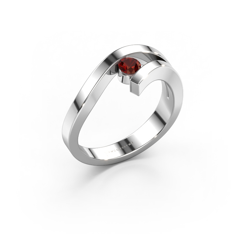 Image of Ring Evalyn 1 585 white gold Garnet 3.7 mm