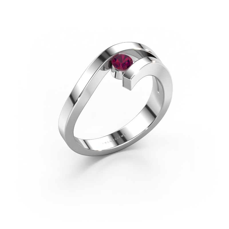 Image of Ring Evalyn 1 585 white gold Rhodolite 3.7 mm
