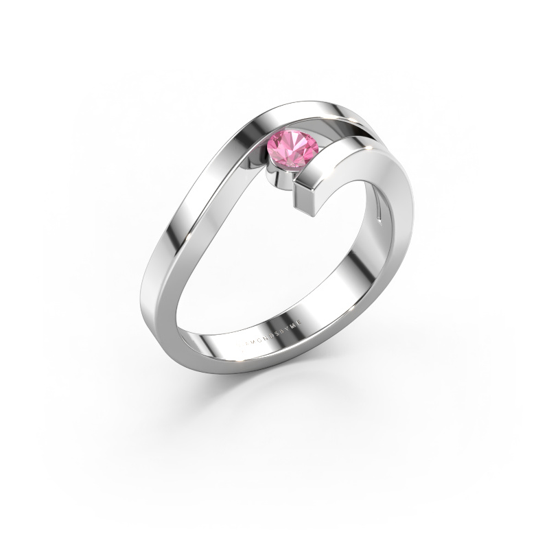 Image of Ring Evalyn 1 585 white gold Pink sapphire 3.7 mm