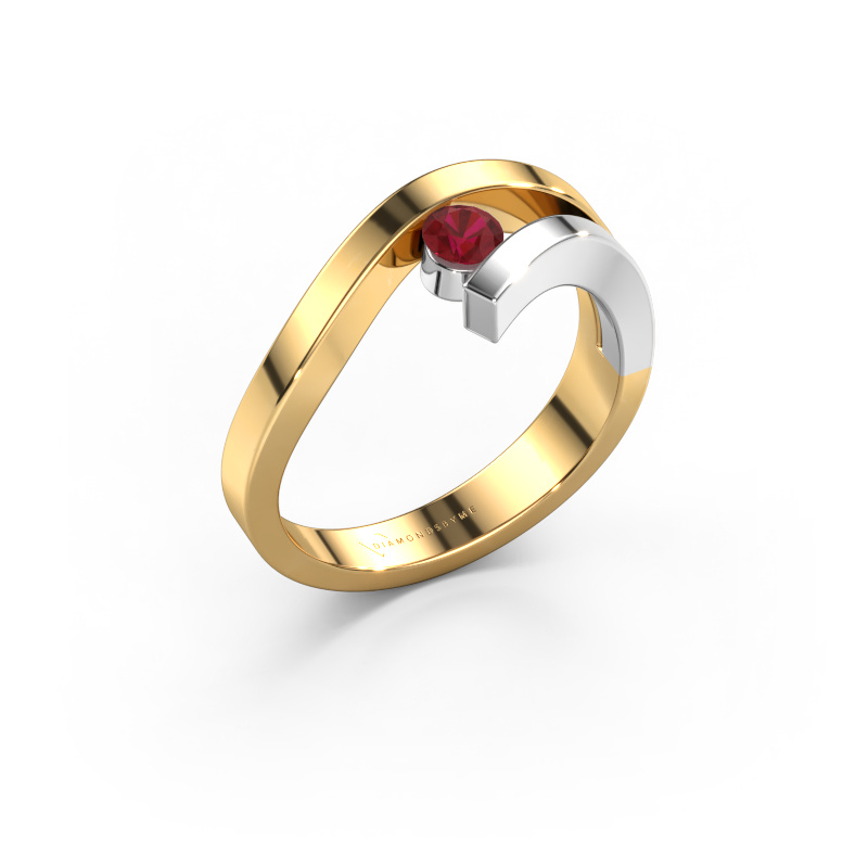 Image of Ring Evalyn 1 585 gold Ruby 3.7 mm
