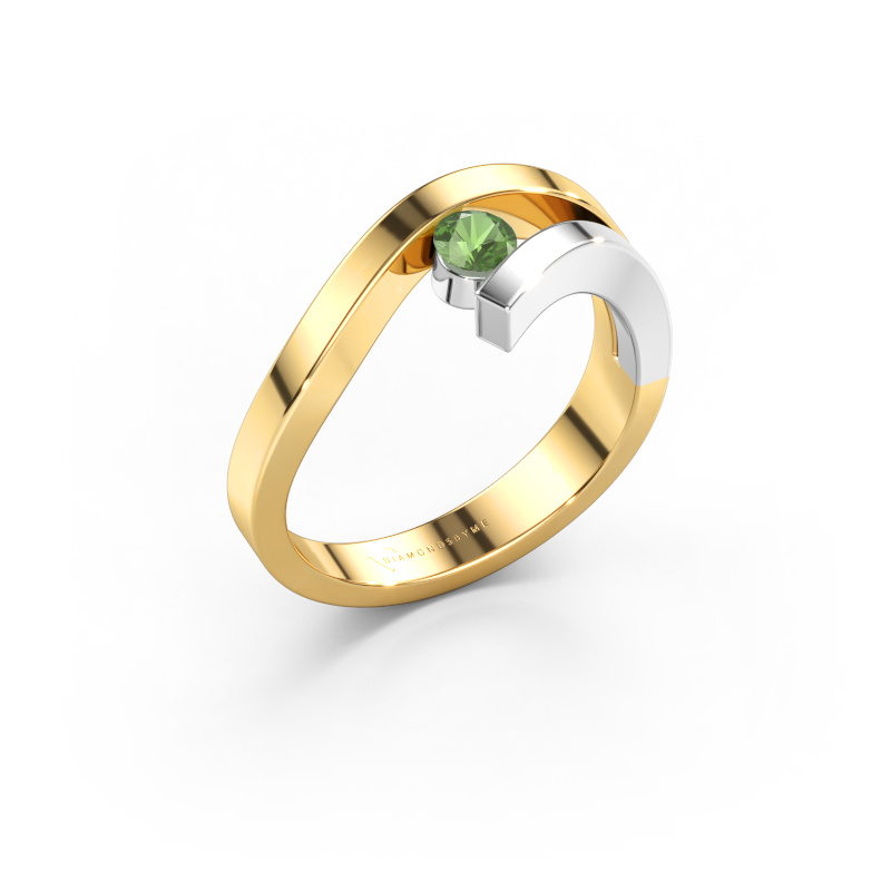 Bild von Ring Evalyn 1 585 Gold Turmalin grün 3.7 mm