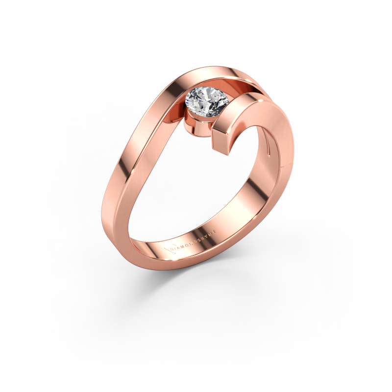 Immagine di Anello Evalyn 1 585 oro rosa Diamante lab grown 0.25 crt