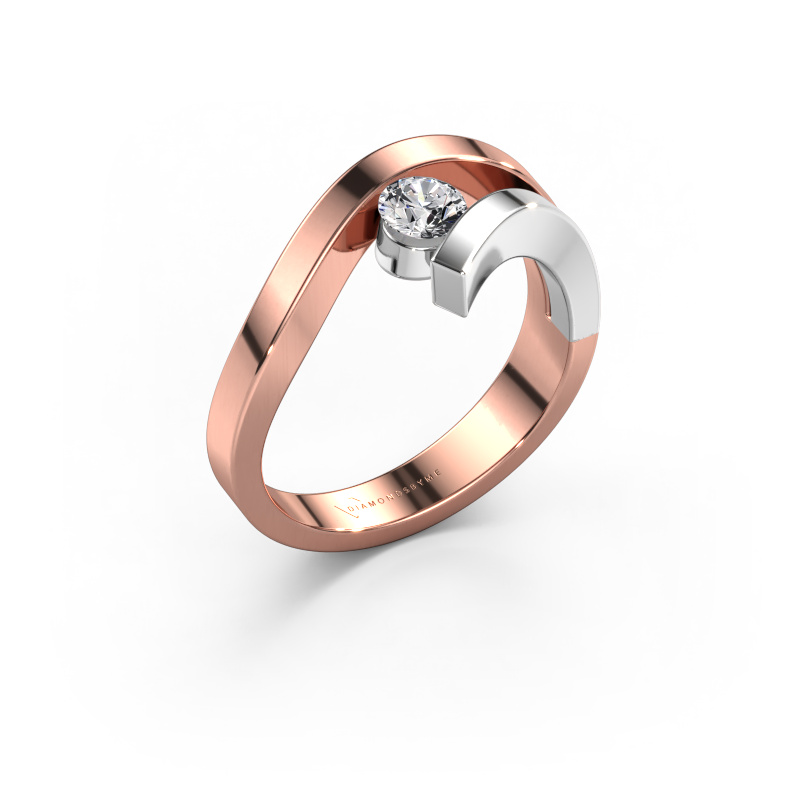 Image of Ring Evalyn 1 585 rose gold Diamond 0.30 crt