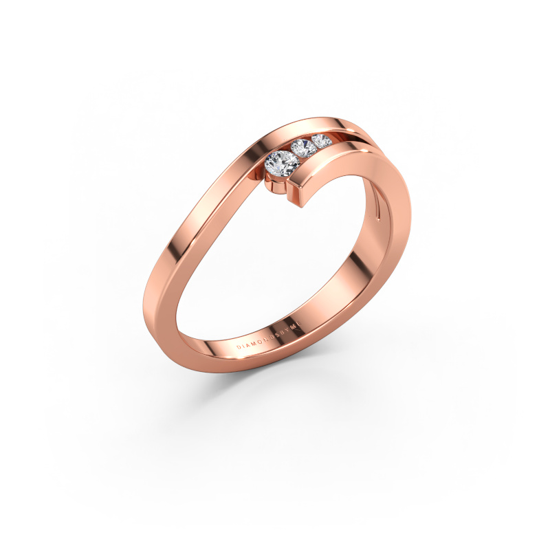 Bild av Ring Evalyn 2 585 roséguld Diamant 0.087 crt