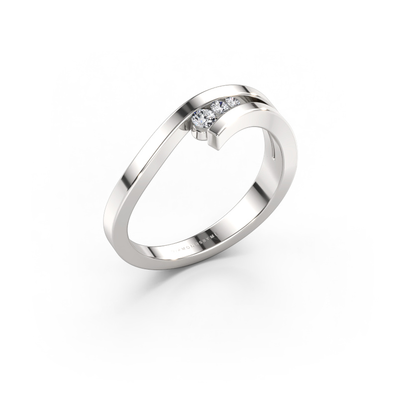 Immagine di Anello Evalyn 2 585 oro bianco Diamante 0.087 crt