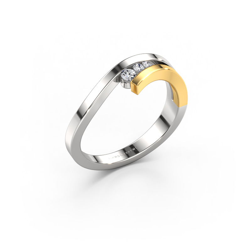 Image of Ring Evalyn 2 585 white gold Diamond 0.087 crt