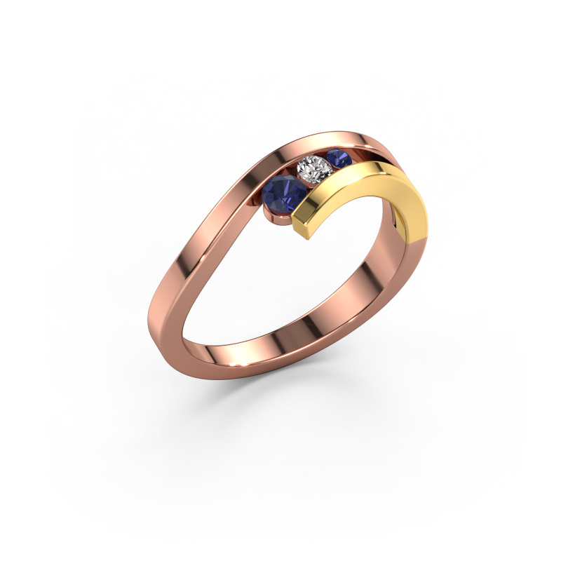 Image of Ring Evalyn 2 585 rose gold Sapphire 2.8 mm