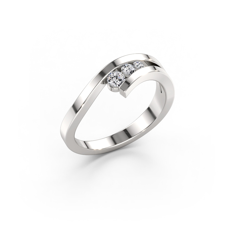 Bild av Ring Evalyn 2 585 vitt guld Kubisk zirkonia 2.8 mm