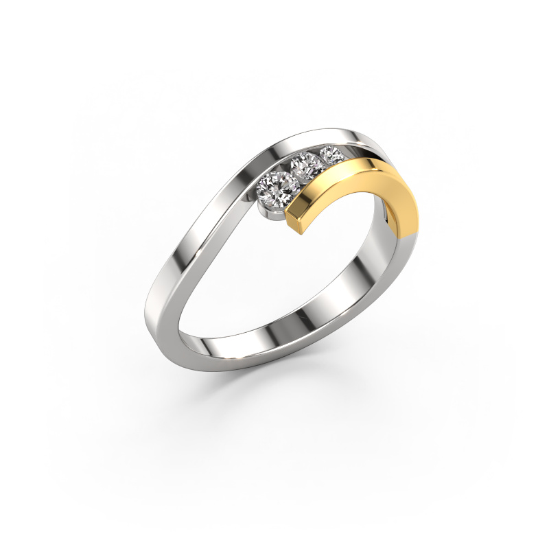 Image of Ring Evalyn 2 585 white gold Lab-grown diamond 0.16 crt