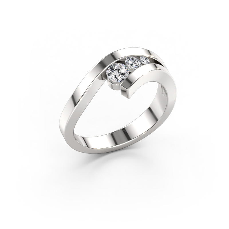 Immagine di Anello Evalyn 2 585 oro bianco Diamante 0.368 crt