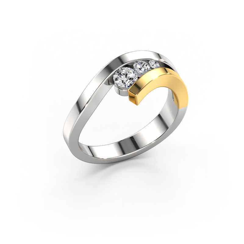 Image of Ring Evalyn 2 585 white gold Diamond 0.368 crt