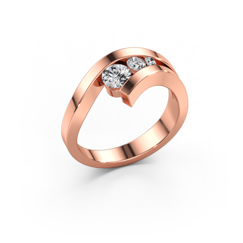 Immagine di Anello Evalyn 2 585 oro rosa Diamante 0.423 crt