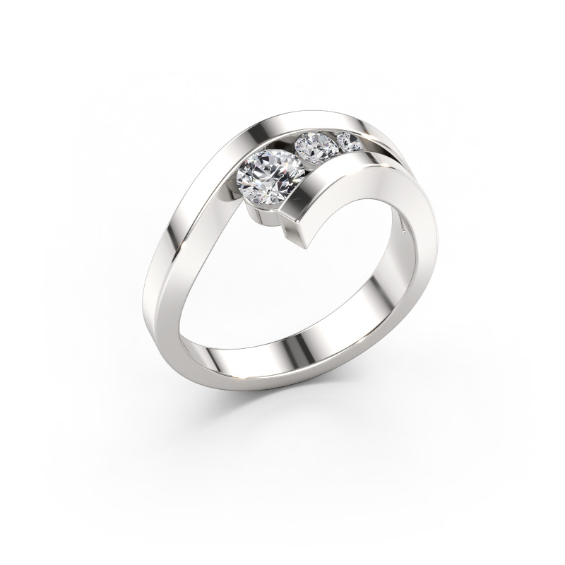 Bild av Ring Evalyn 2 585 vitt guld Diamant 0.423 crt