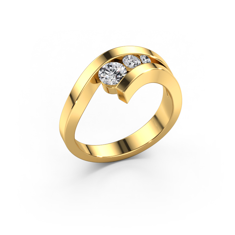 Image of Ring Evalyn 2 585 gold Diamond 0.423 crt