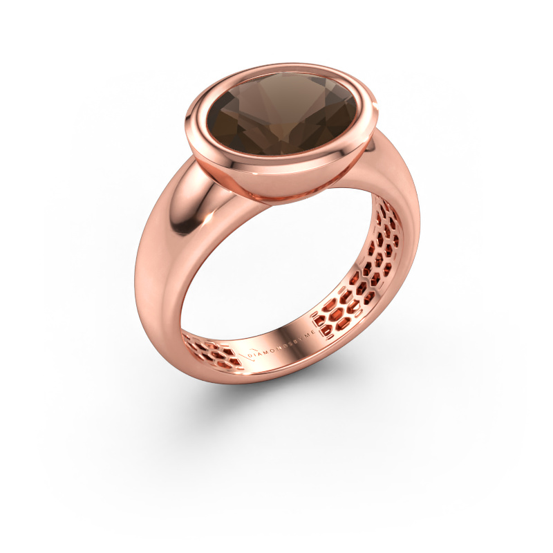 Bild av Ring Evelyne 585 roséguld Rökkvarts 10x8 mm