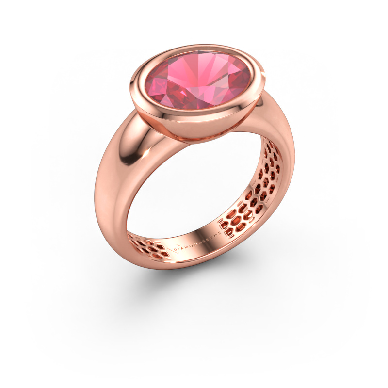 Bild av Ring Evelyne 585 roséguld Rosa turmalin 10x8 mm