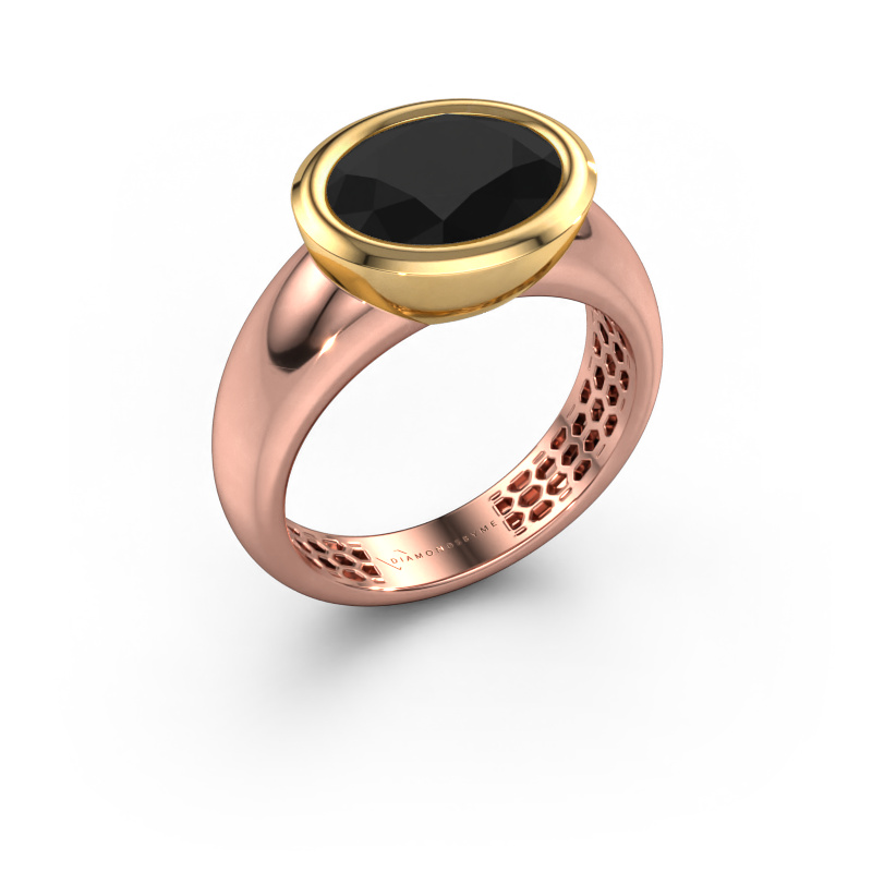 Bild von Ring Evelyne 585 Roségold Schwarz Diamant 3.24 crt