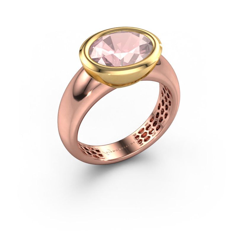 Bild von Ring Evelyne 585 Roségold Morganit Champagner 10x8 mm
