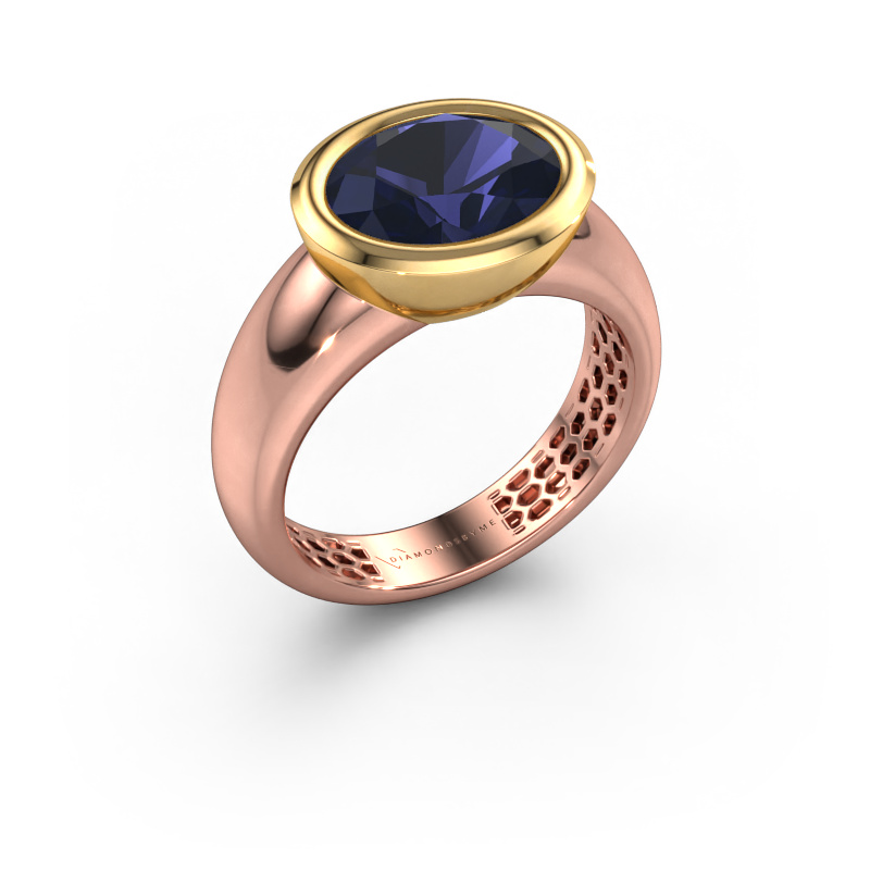 Image of Ring Evelyne 585 rose gold Sapphire 10x8 mm