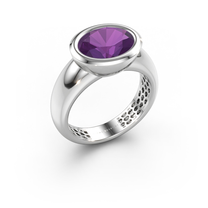 Bild av Ring Evelyne 585 vitt guld Ametist 10x8 mm