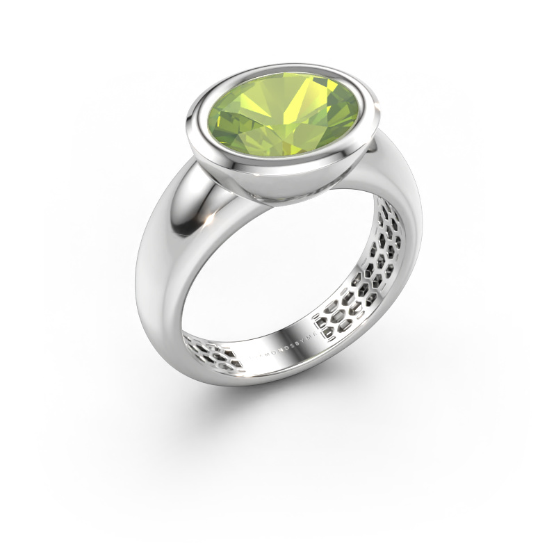 Bild von Ring Evelyne 585 Weißgold Peridot 10x8 mm