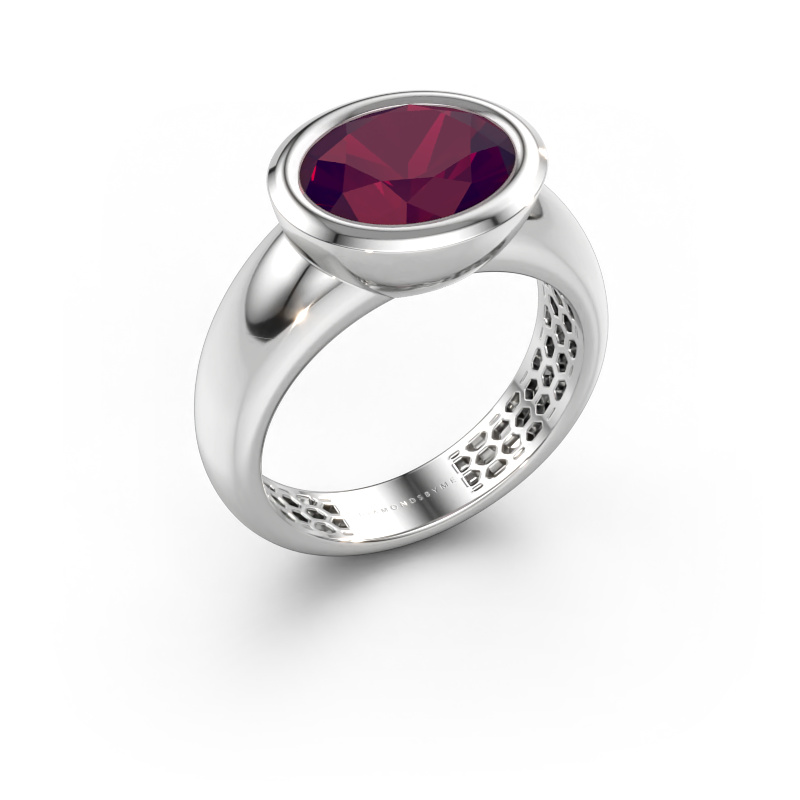 Immagine di Anello Evelyne 585 oro bianco Rodolite 10x8 mm