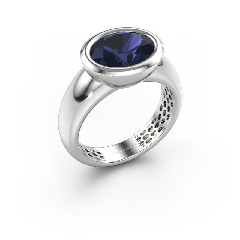 Bild av Ring Evelyne 585 vitt guld Safir 10x8 mm