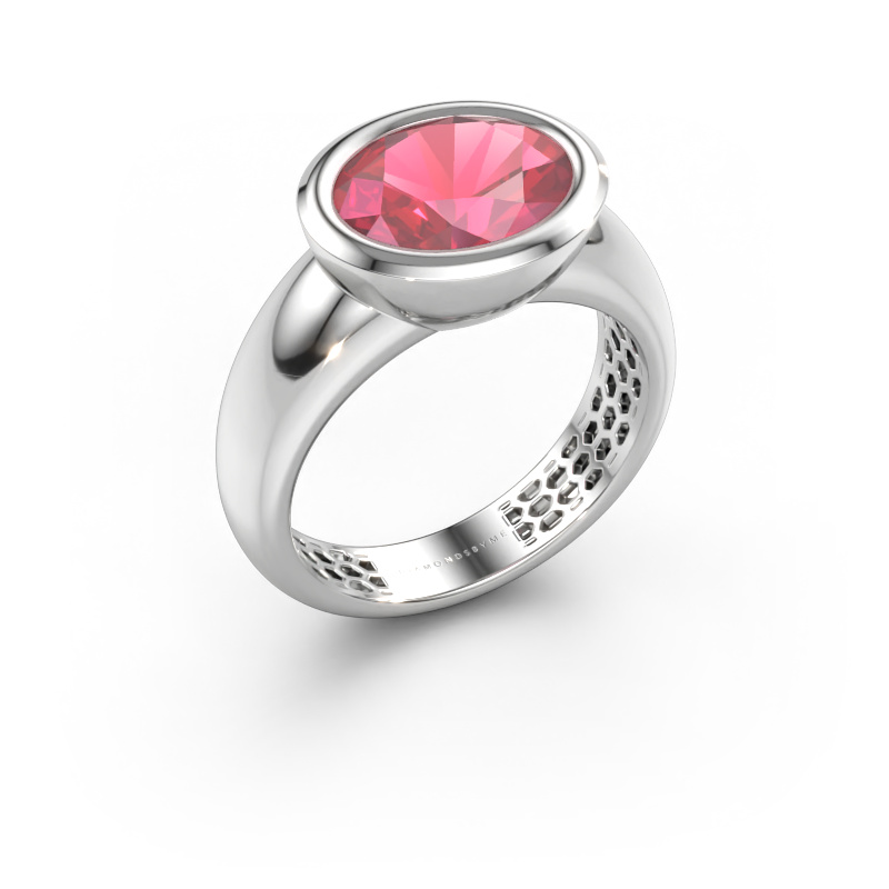 Immagine di Anello Evelyne 585 oro bianco Tormalina rosa 10x8 mm