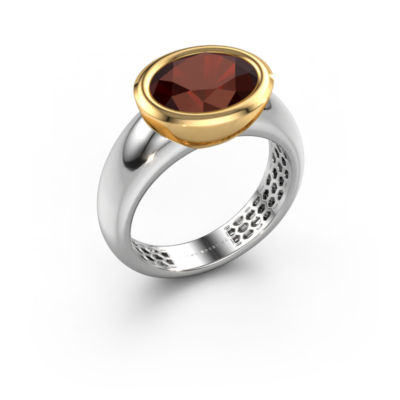 Bild von Ring Evelyne 585 Weißgold Granat 10x8 mm