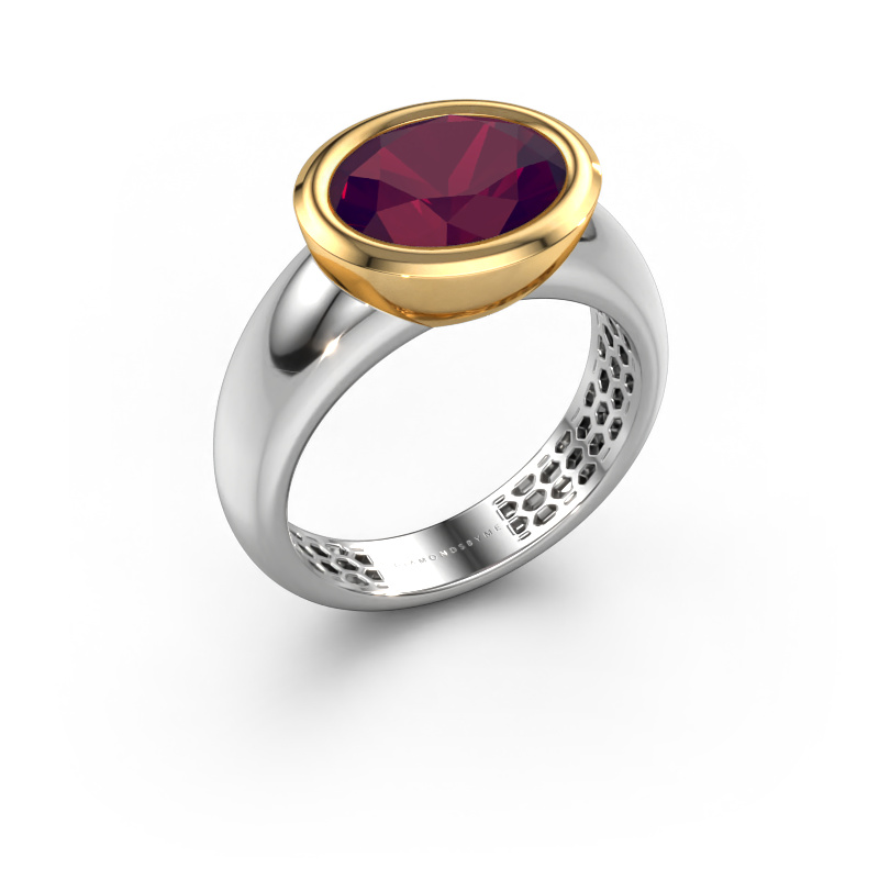 Bild von Ring Evelyne 585 Weißgold Rhodolit 10x8 mm
