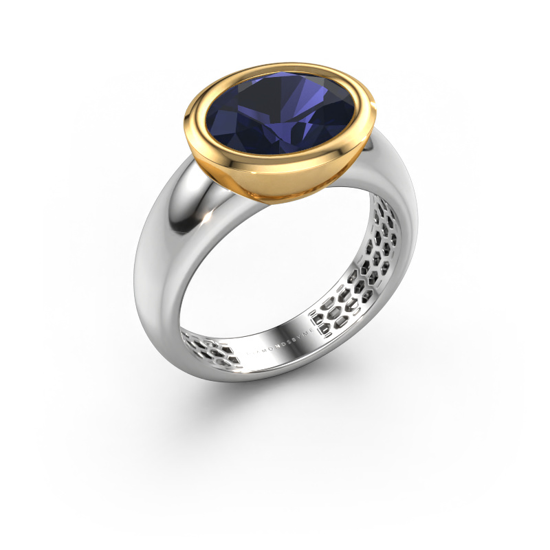 Image of Ring Evelyne 585 white gold Sapphire 10x8 mm