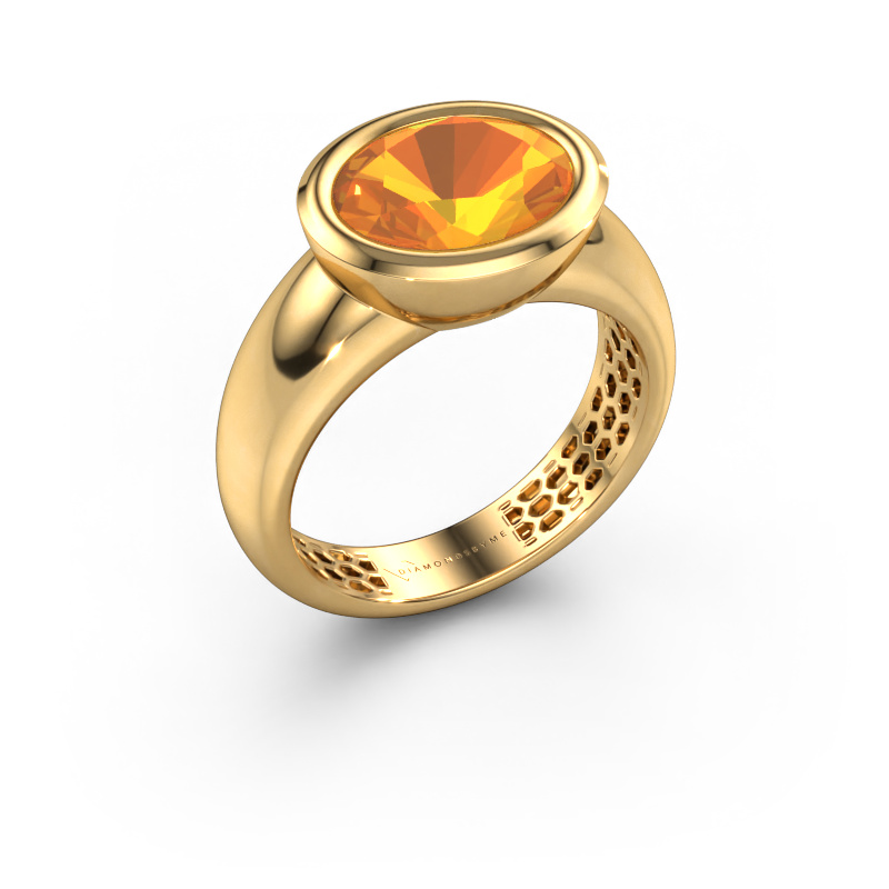 Bild von Ring Evelyne 585 Gold Citrin 10x8 mm