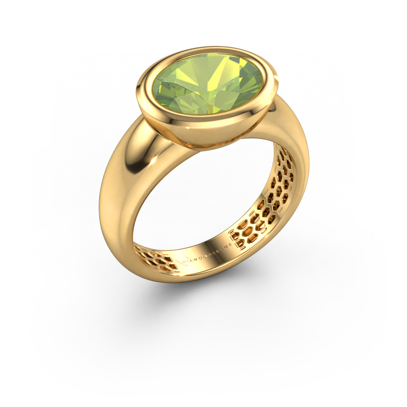 Bild von Ring Evelyne 585 Gold Peridot 10x8 mm