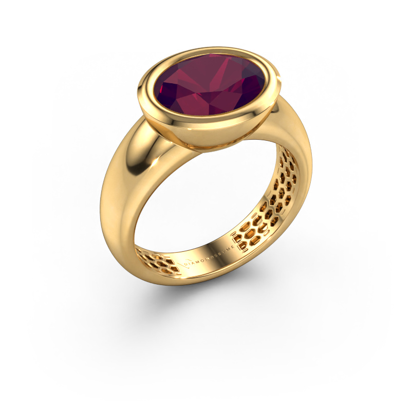 Afbeelding van Ring Evelyne 585 goud Rhodoliet 10x8 mm