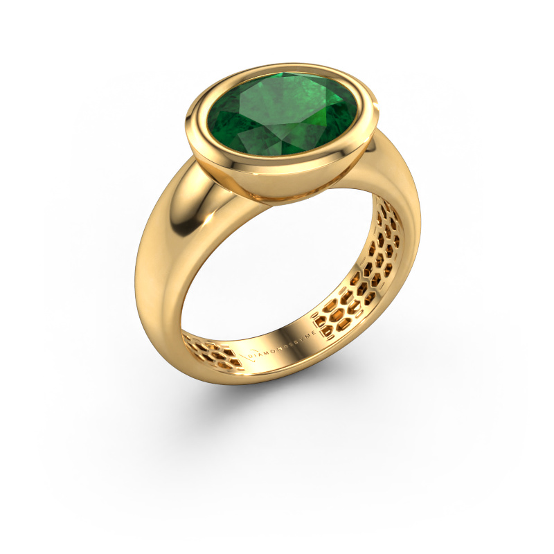 Bild von Ring Evelyne 585 Gold Smaragd 10x8 mm