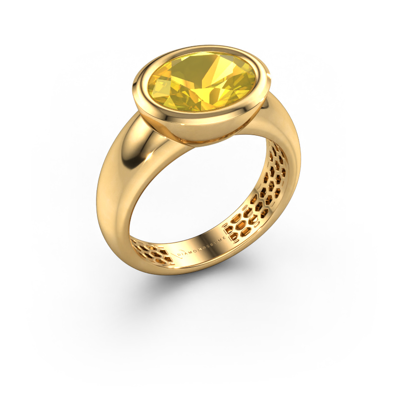 Image of Ring Evelyne 585 gold Yellow sapphire 10x8 mm