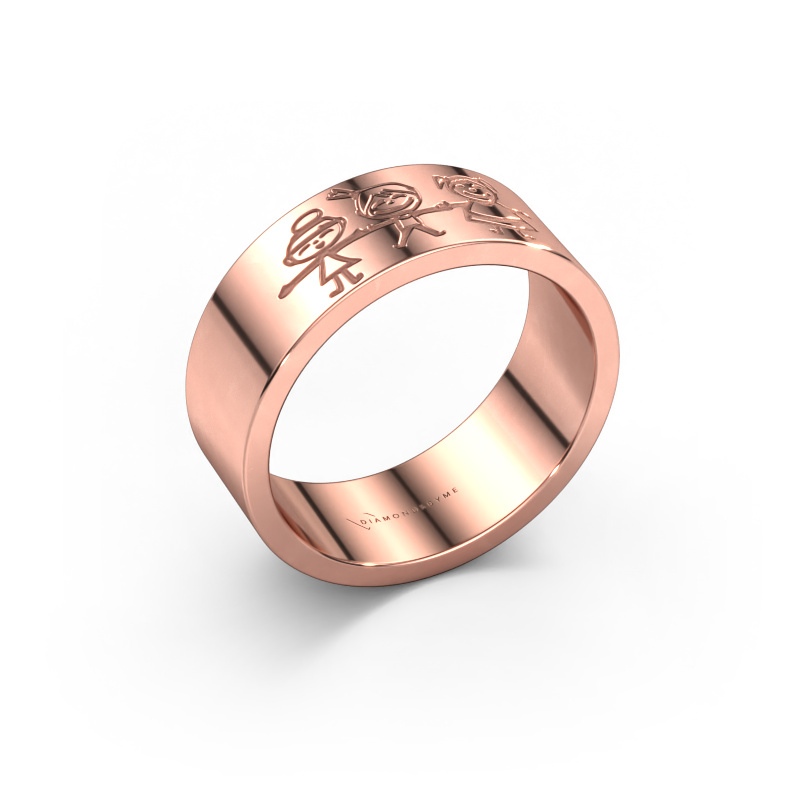 Image of Wedding ring Fairy 585 rose gold ±0.28x0.06 in
