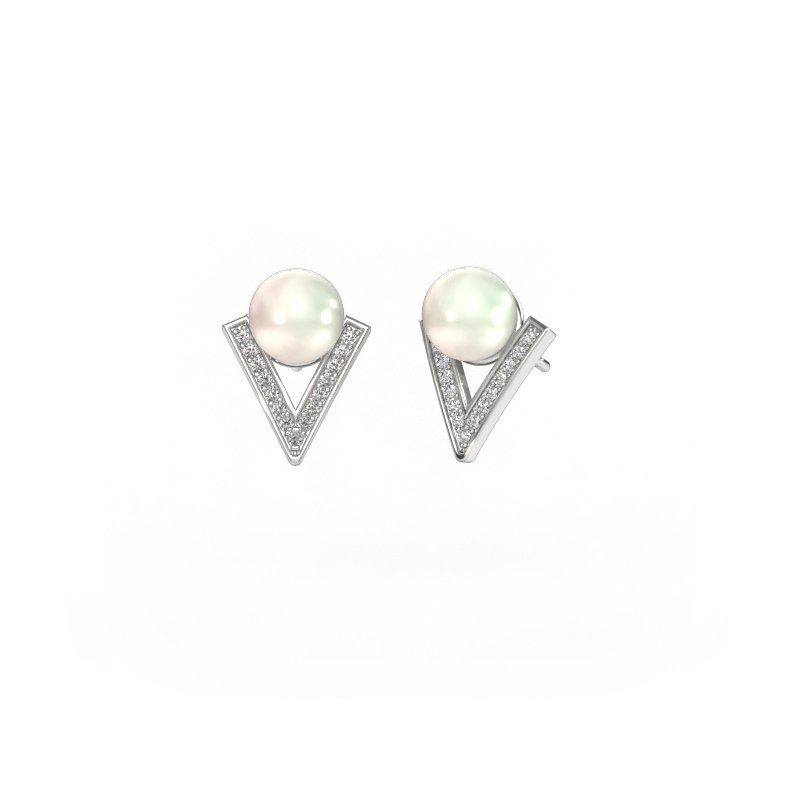Image of Earrings Faith 950 platinum White pearl 7 mm