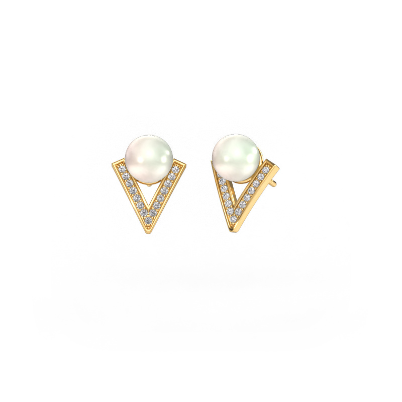 Image of Earrings Faith 585 gold White pearl 7 mm