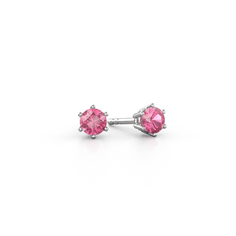 Bild von Ohrringe Fay 950 Platin Pink Saphir 4.2 mm