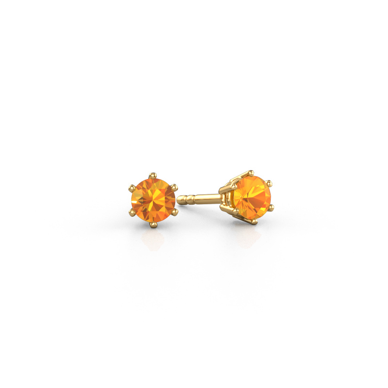 Image of Earrings Fay 585 gold Citrin 4.2 mm