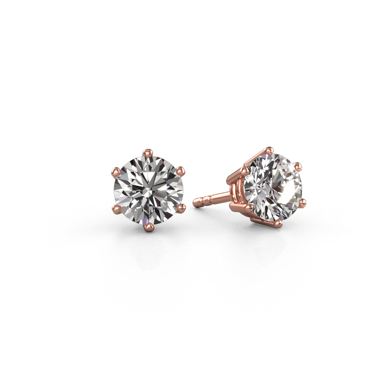 Image of Earrings Fay 585 rose gold Diamond 2.00 crt