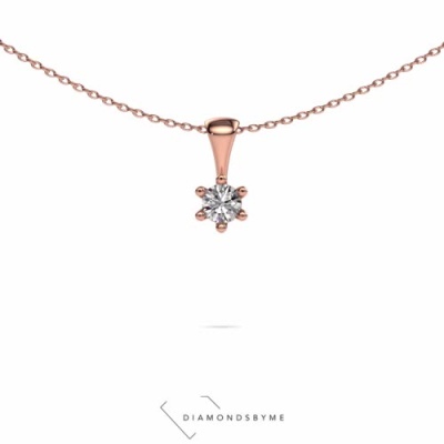 Buy 14K Solid White Gold Pink Sapphire Necklace 6mm Prong Setting Online in  India 