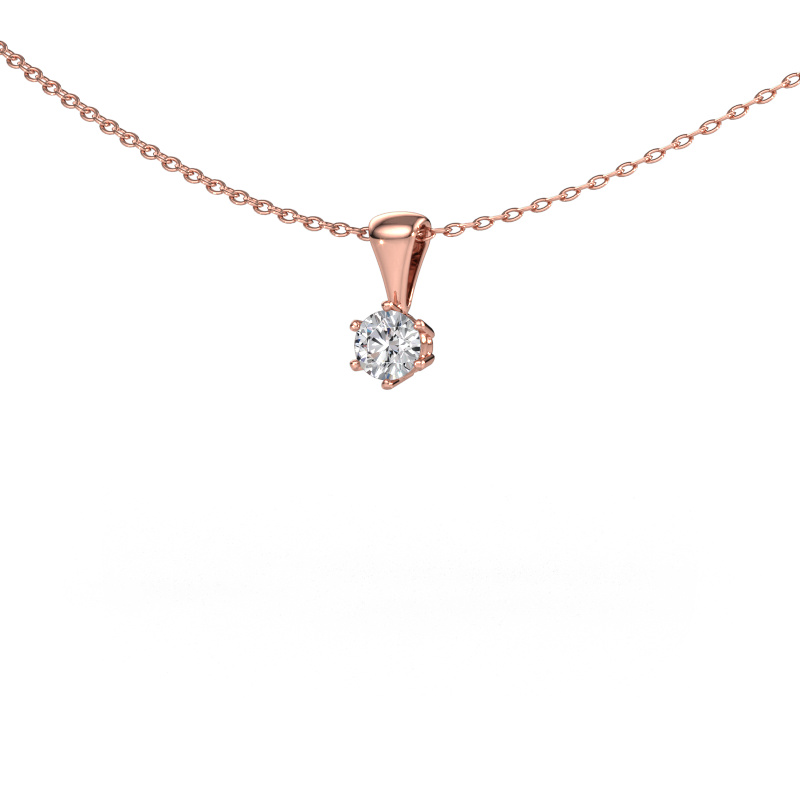 Image of Necklace Fay 585 rose gold Diamond 0.25 crt