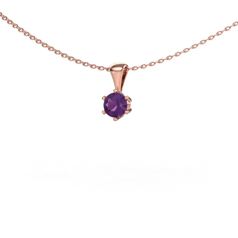 Image of Necklace Fay 585 rose gold Amethyst 4.7 mm