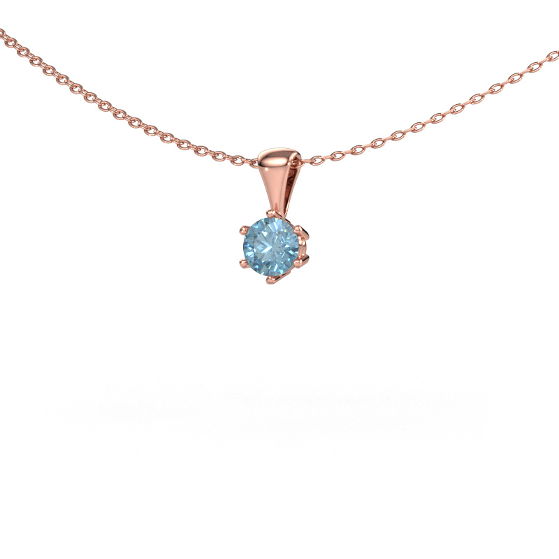 Bild von Kette Fay 585 Roségold Blauer Labordiamant 4.7 mm